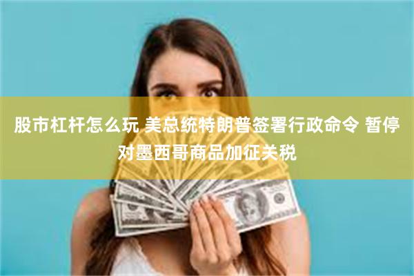股市杠杆怎么玩 美总统特朗普签署行政命令 暂停对墨西哥商品加征关税