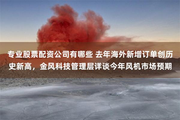 专业股票配资公司有哪些 去年海外新增订单创历史新高，金风科技管理层详谈今年风机市场预期
